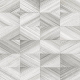 Stratum Grey Geometric Faux Wood Wallpaper with Kitchen & Bath Graphics Style - Brewster 2904-25379