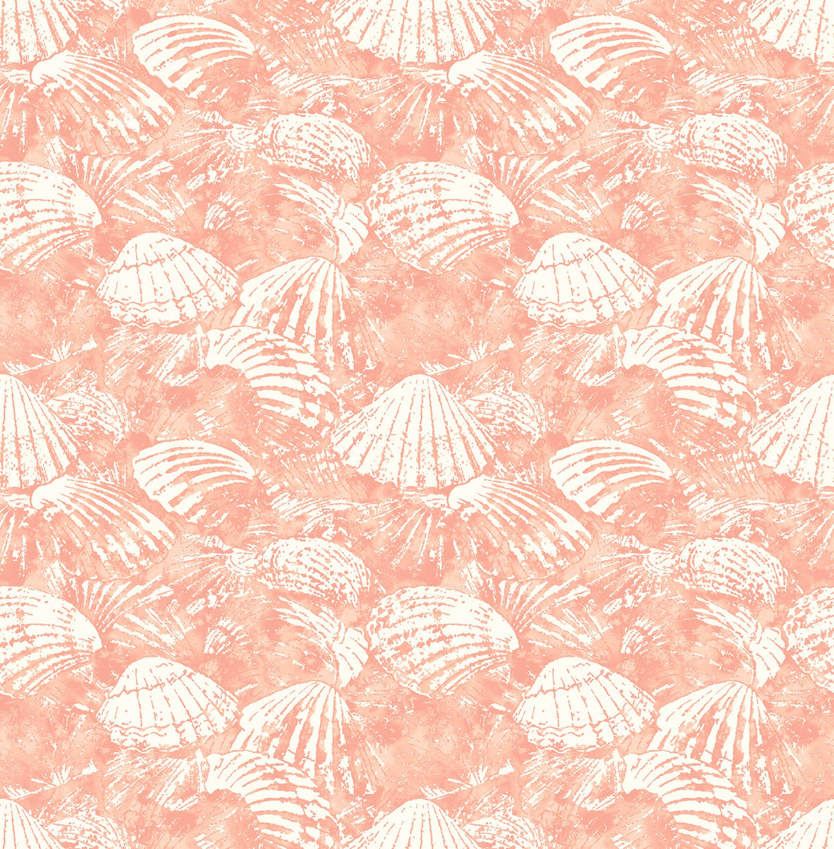 Surfside Coral Shells Coral Wallpaper with Coastal Shell Motif - Brewster 2904-25689