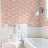 Surfside Coral Shells Coral Wallpaper with Coastal Shell Motif - Brewster 2904-25689