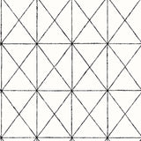 Intersection Black Diamond Wallpaper Black Geometric Kitchen & Bath Non Woven Paste the Wall - Brewster 2904-78003