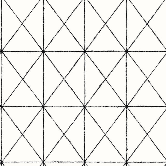 Intersection Black Diamond Wallpaper Black Geometric Kitchen & Bath Non Woven Paste the Wall - Brewster 2904-78003