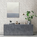 Dobby Light Grey Geometric Wallpaper with Textured Non Woven Pattern - A-Street Prints 2908-24922