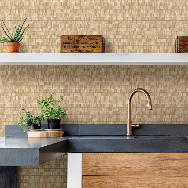 Dobby Copper Geometric Textured Wallpaper with Raised Ink Pattern - A?Street Prints 2908-24927