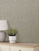 Rattan Coffee Woven Wallpaper with Faux Grasscloth Texture - A-Street Prints 2908-24941