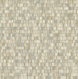 Dobby Gold Geometric Wallpaper with Textured Abstract Rectangle Motif - Brewster 2908-24959