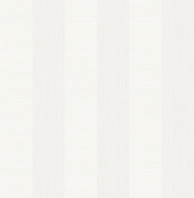 Intrepid White Faux Grasscloth Stripe Wallpaper with Raised Ink Stripes - A-Street Prints 2908-25306