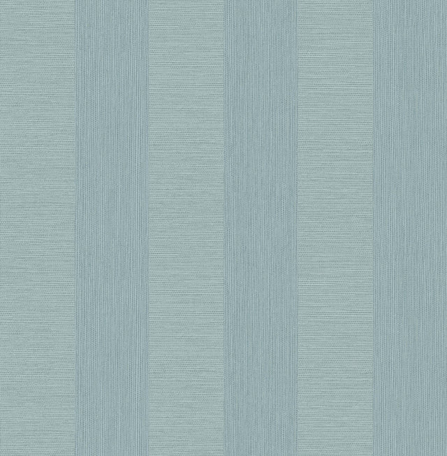 Intrepid Aqua Faux Grasscloth Stripe Wallpaper with Transitional Stripes - A-Street Prints 2908-25309