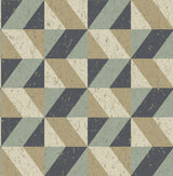 Cerium Multicolor Concrete Geometric Wallpaper with Modern Geometric Pattern - A-Street Prints 2908-25310