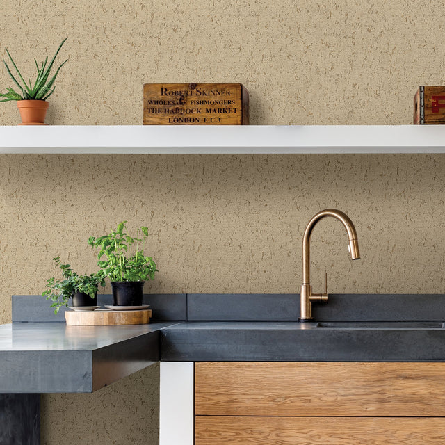 Guri Beige Faux Concrete Wallpaper with Industrial Textured Motif - A-Street Prints 2908-25319