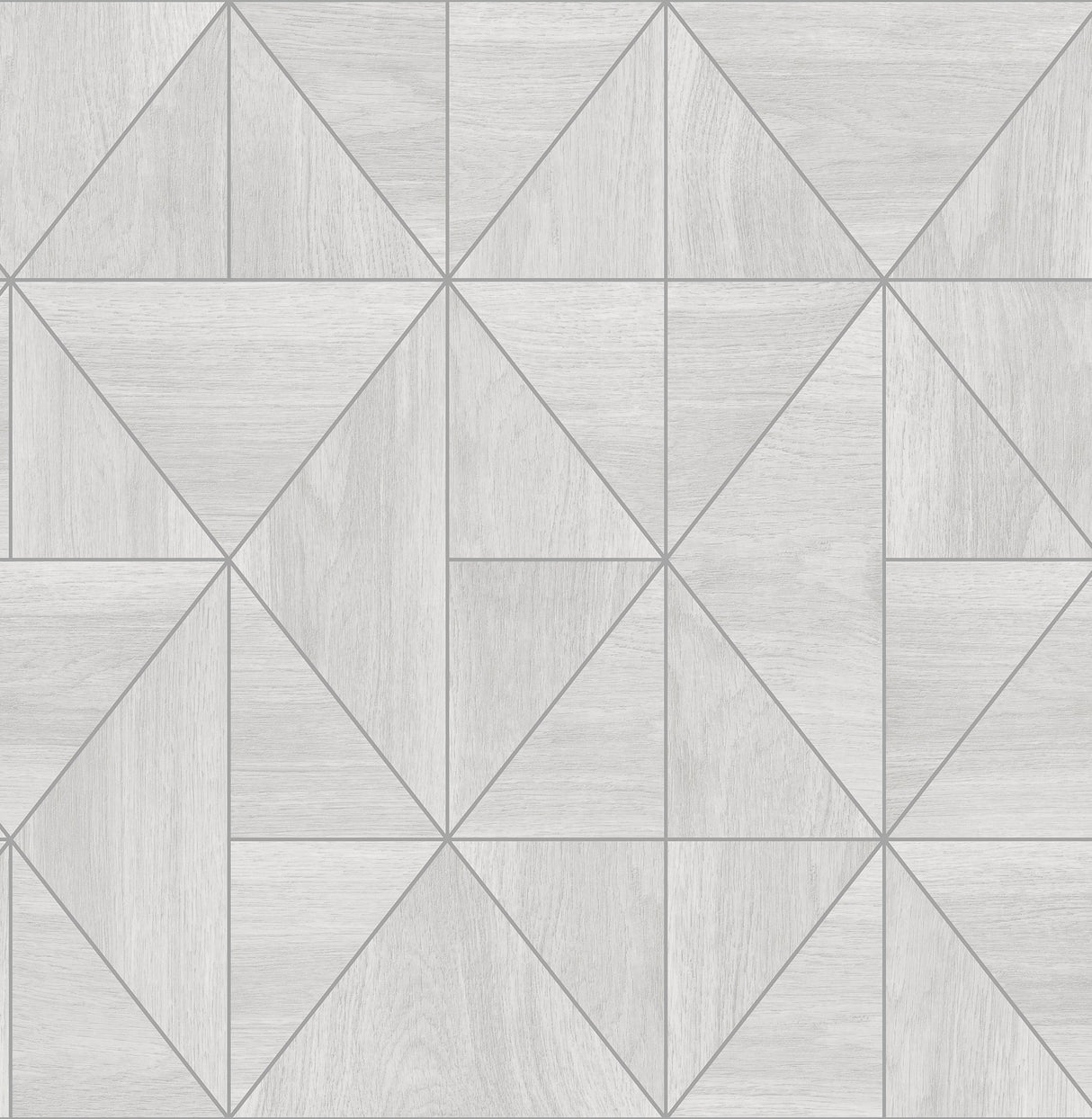 Cheverny Light Grey Geometric Wood Wallpaper with Metallic Modern Geometric Motif - A-Street Prints 2908-25320