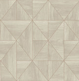Cheverny Cream Geometric Wood Wallpaper with Raised Ink Modern Geometrics - A-Street Prints 2908-25324
