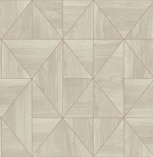 Cheverny Cream Geometric Wood Wallpaper with Raised Ink Modern Geometrics - A-Street Prints 2908-25324