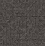 Gallerie Dark Brown Geometric Wood Wallpaper with Modern Geometric Wood Pattern - A-Street Prints 2908-25326