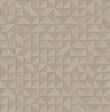 Gallerie Beige Geometric Wood Wallpaper with Raised Ink Modern Geometric Pattern - A-Street Prints 2908-25328