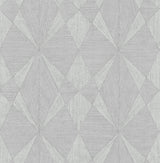 Intrinsic Silver Geometric Wood Wallpaper with Modern Geometric Pattern, Raised Ink - A-Street Prints 2908-25333