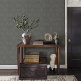 Intrinsic Dark Grey Geometric Wood Wallpaper with Modern Geometric Wood Pattern - A-Street Prints 2908-25334