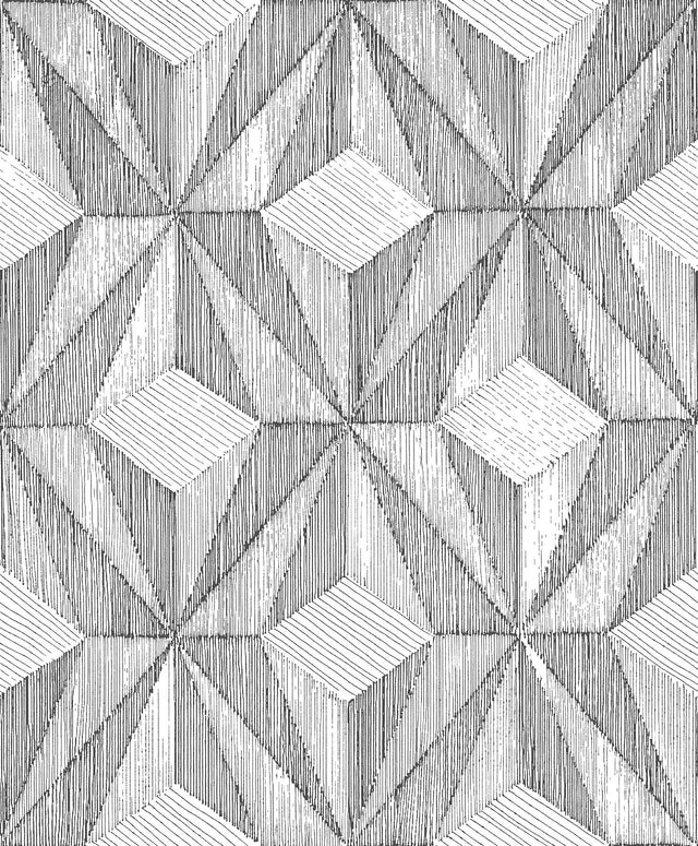 Paragon Black Geometric Wallpaper with Raised Ink Modern Geometrics - A-Street Prints 2908-87101
