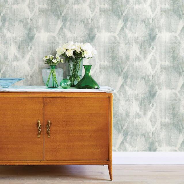 Perspective Sage Abstract Geometric Wallpaper with Modern Geometric Pattern - A-Street Prints 2908-87109