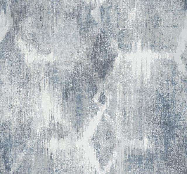 Perspective Indigo Abstract Geometric Wallpaper with Modern Textured Geometric Pattern - A-Street Prints 2908-87110