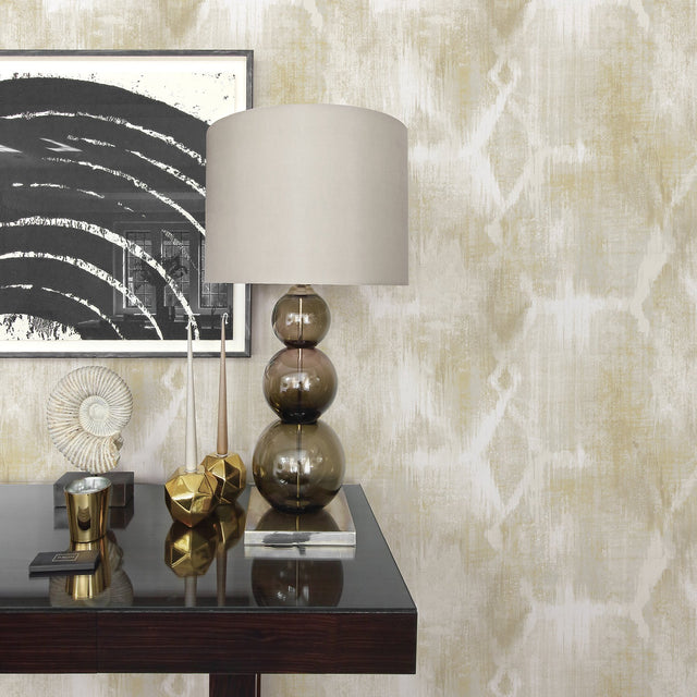 Perspective Mustard Abstract Geometric Wallpaper with Textured Modern Geometrics Pattern - A-Street Prints 2908-87111