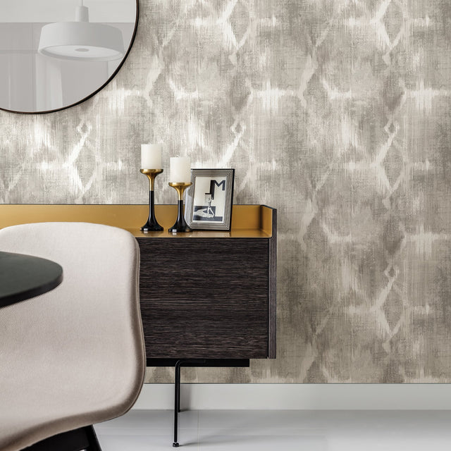 Perspective Grey Abstract Geometric Wallpaper with Modern Geometrics Pattern, Textured Non Woven - A-Street Prints 2908-87112
