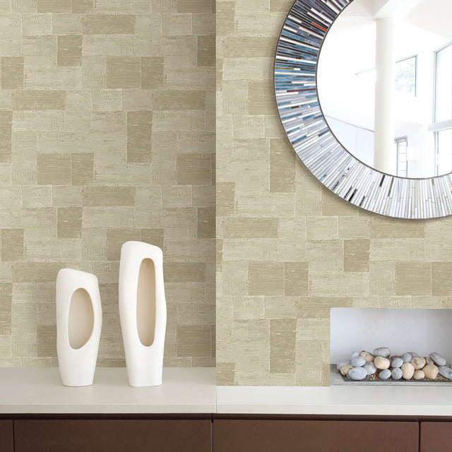 Composition Gold Global Geometric Wallpaper with Bohemian Geometric Patchwork - A-Street Prints 2908-87115