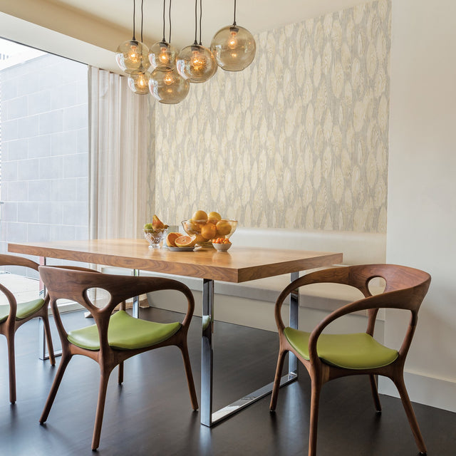 Monolith Light Yellow Abstract Wood Wallpaper with Textured Modern Wood-Look - Brewster 2908-87116