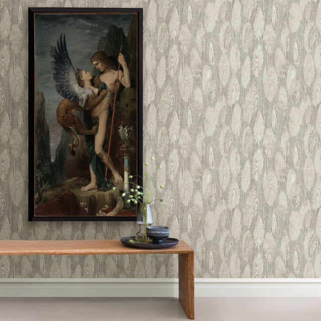 Monolith Grey Abstract Wood Wallpaper with Modern Textured Wood Motif - A-Street Prints 2908-87118