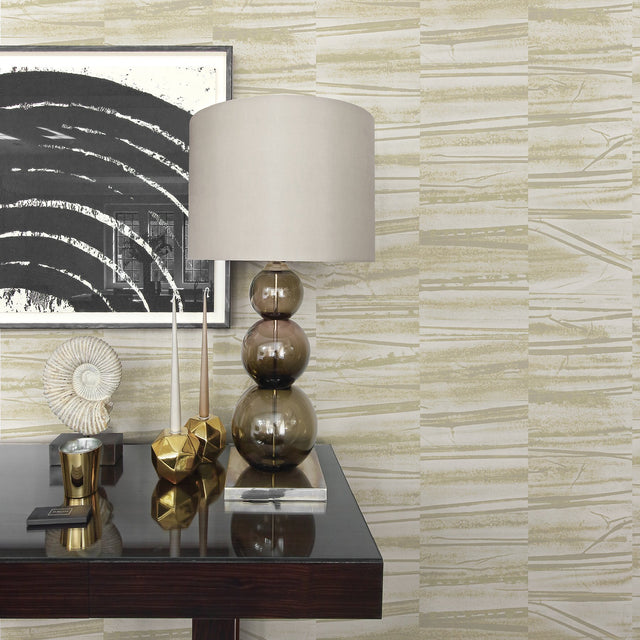 Lithos Light Yellow Geometric Marble Wallpaper with Modern Textured Geometric Pattern - Brewster 2908-87120