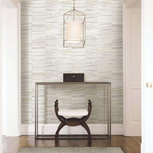Lithos Grey Geometric Marble Wallpaper with Textured Modern Geometric Block Pattern - A-Street Prints 2908-87121