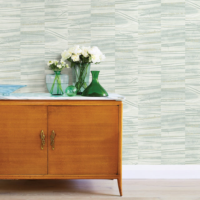 Lithos Sage Geometric Marble Wallpaper with Modern Geometric Pattern - A-Street Prints 2908-87123