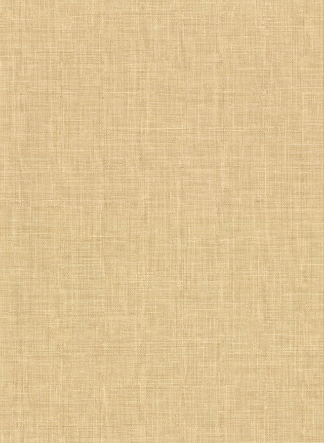 Upton Wheat Faux Linen Wallpaper with Fabric & Woven Texture - Warner 2921-50325