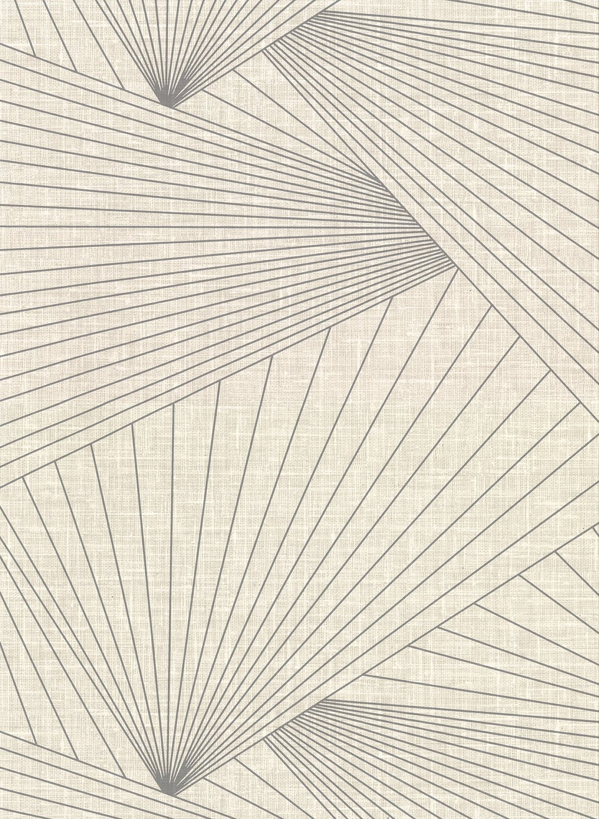 Berkeley Eggshell Geometric Faux Grasscloth Wallpaper with Modern Graphics Pattern - Warner 2921-50407