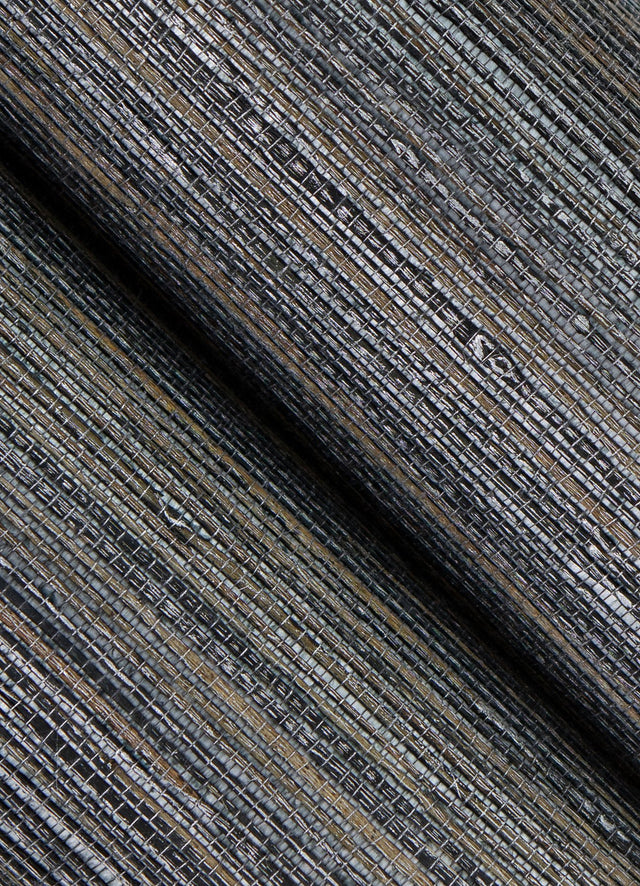 Fujian Silver Grasscloth Wallpaper in Silver with Glam Fabric & Woven Texture - A-Street Prints 2923-80007