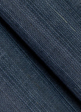Victoria Indigo Sisal Grasscloth Wallpaper with Fabric & Woven Textures - Brewster 2923-80015