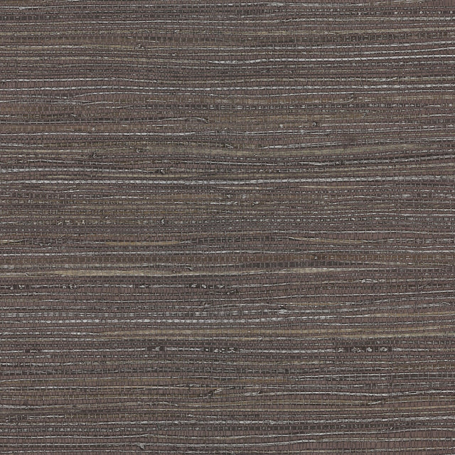 Shandong Chocolate Grasscloth Wallpaper with Distressed Textures in Modern Ramie Weave - A-Street Prints 2923-80071SAM