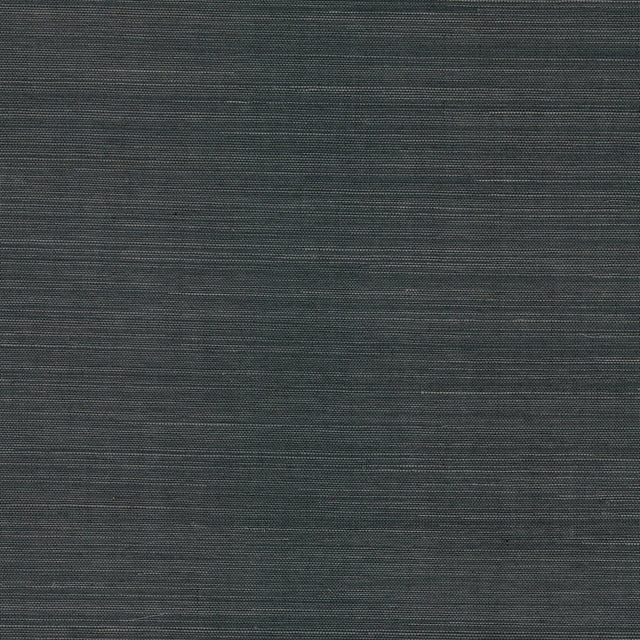 Kowloon Charcoal Sisal Grasscloth Wallpaper with Modern Fabric & Woven Texture - A?Street Prints 2923-80075