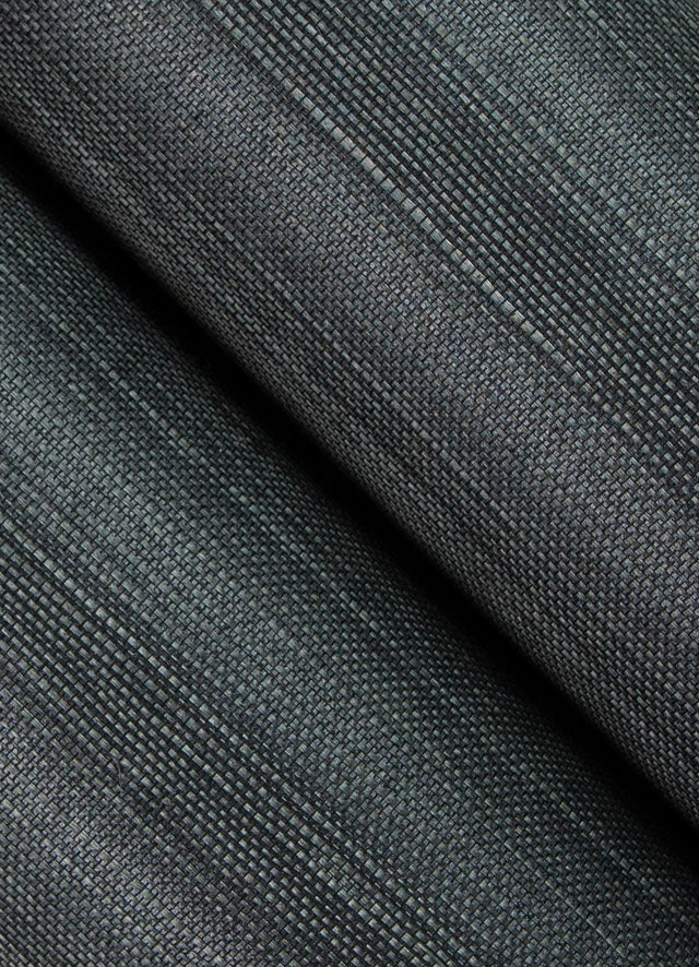 Kowloon Charcoal Sisal Grasscloth Wallpaper with Modern Fabric & Woven Texture - A?Street Prints 2923-80075