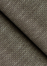 Gaoyou Grey Paper Weave Wallpaper with Fabric & Woven Textures Farmhouse Style - Brewster 2923-80080