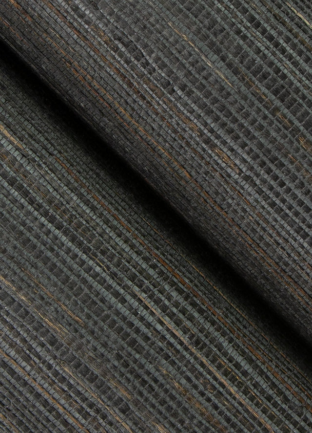 Shandong Charcoal Grasscloth Wallpaper with Distressed Textures Motif - A-Street Prints 2923-80081