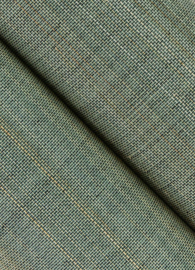 Mai Teal Grasscloth Wallpaper with Coastal Fabric & Woven Texture - A?Street Prints 2923-86102