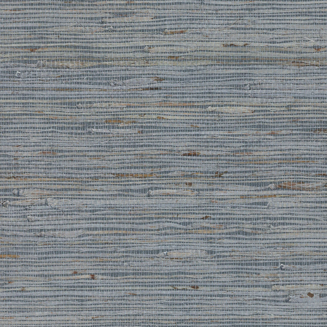 Aiko Slate Sisal Grasscloth Wallpaper with Coastal Fabric & Woven Texture - Brewster 2923-86124