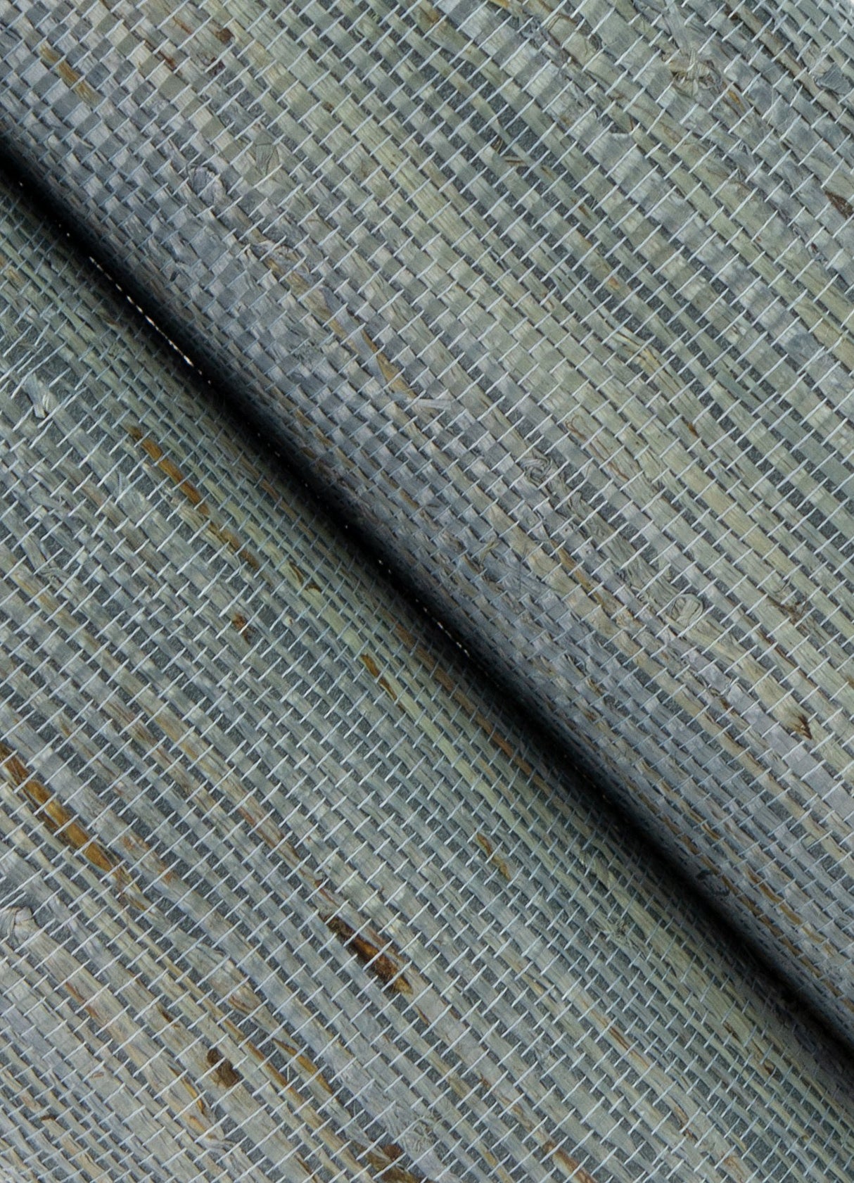 Aiko Slate Sisal Grasscloth Wallpaper with Coastal Fabric & Woven Texture - Brewster 2923-86124