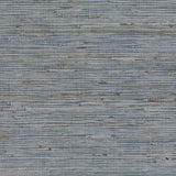 Aiko Slate Sisal Grasscloth Wallpaper in Smokey Blue by A-Street Prints - GRL86124
