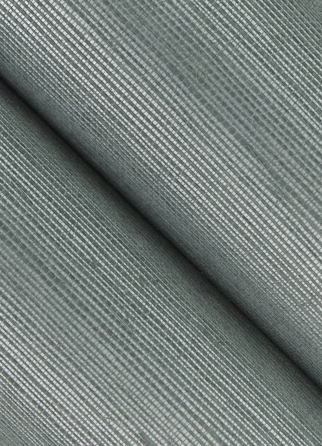 Sakiya Slate Grasscloth Wallpaper with Glam Fabric & Woven Texture - A-Street Prints 2923-86138