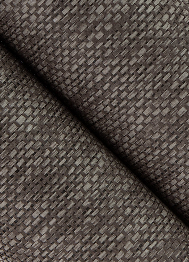 Jia Charcoal Paper Weave Grasscloth Wallpaper, Modern Fabric & Woven Textures - A?Street Prints 2923-86141