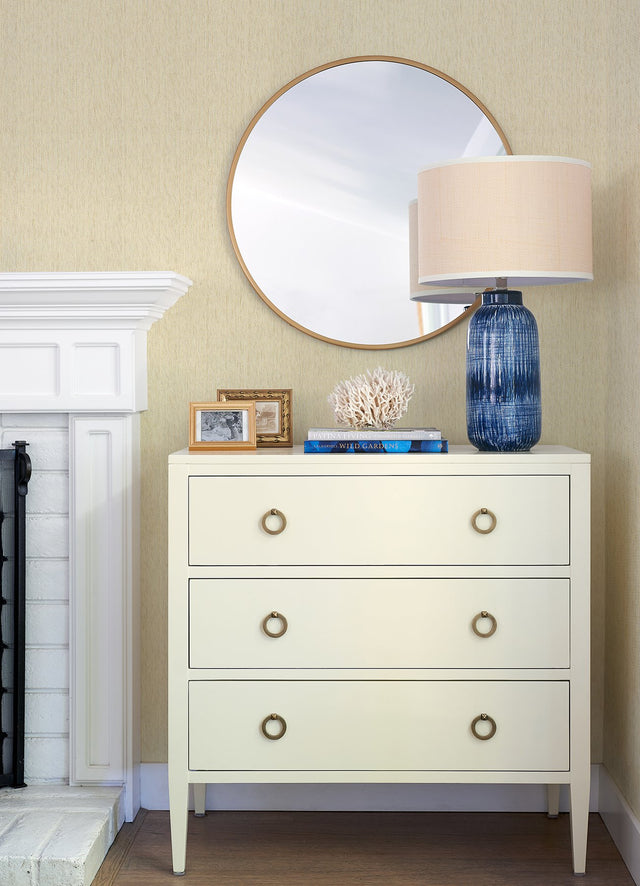 Biyu White Paper Weave Wallpaper with Modern Fabric & Woven Textures Pattern - A-Street Prints 2923-88008AST