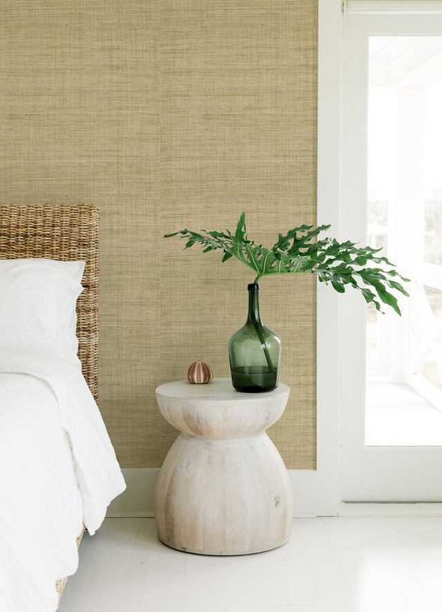 Cheng Wheat Woven Grasscloth Wallpaper with Fabric & Woven Textures Pattern, Farmhouse Style - A-Street Prints 2923-88014