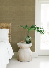 Cheng Light Brown Woven Grasscloth Wallpaper with Raffia Fabric & Woven Texture - A-Street Prints 2923-88015