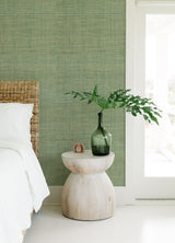 Cheng Jade Woven Grasscloth Wallpaper in Raffia Grasscloth Texture - A-Street Prints 2923-88016